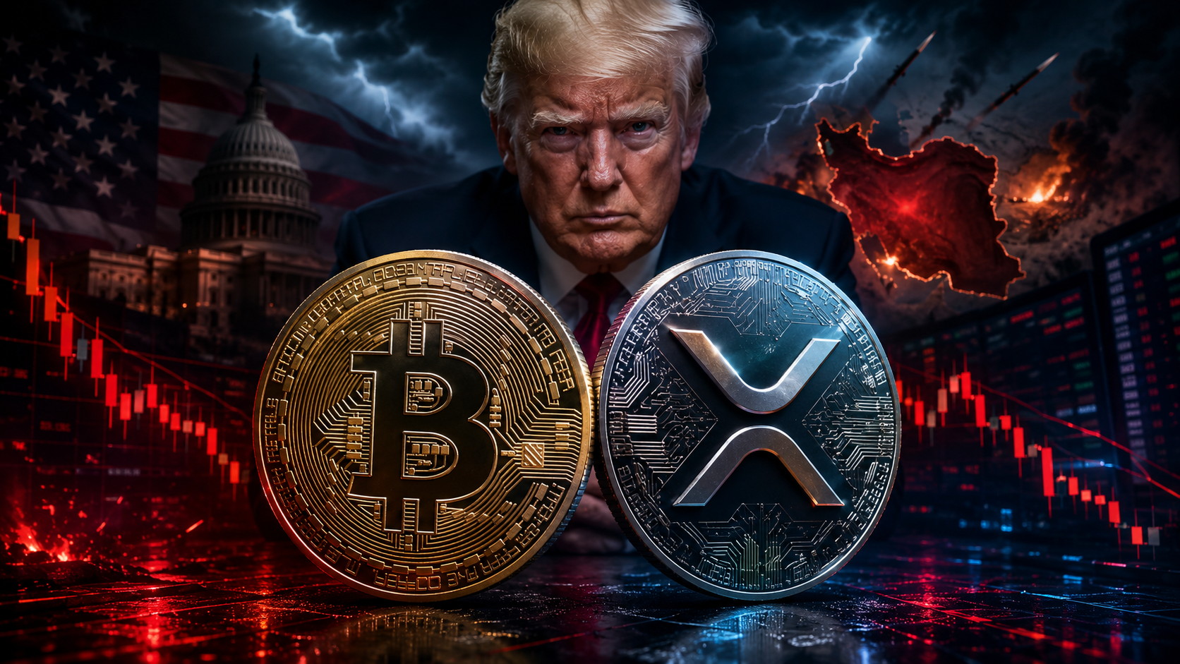 XRP & BTC Come Under Pressure as Donald Trump Threatens Iran to “Pay the Price”