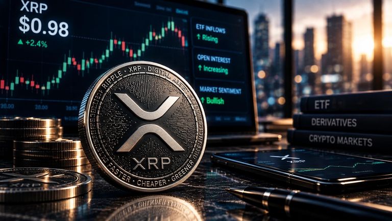 XRP Price Stalls Near $1 as ETF Inflows and Open Interest Rise