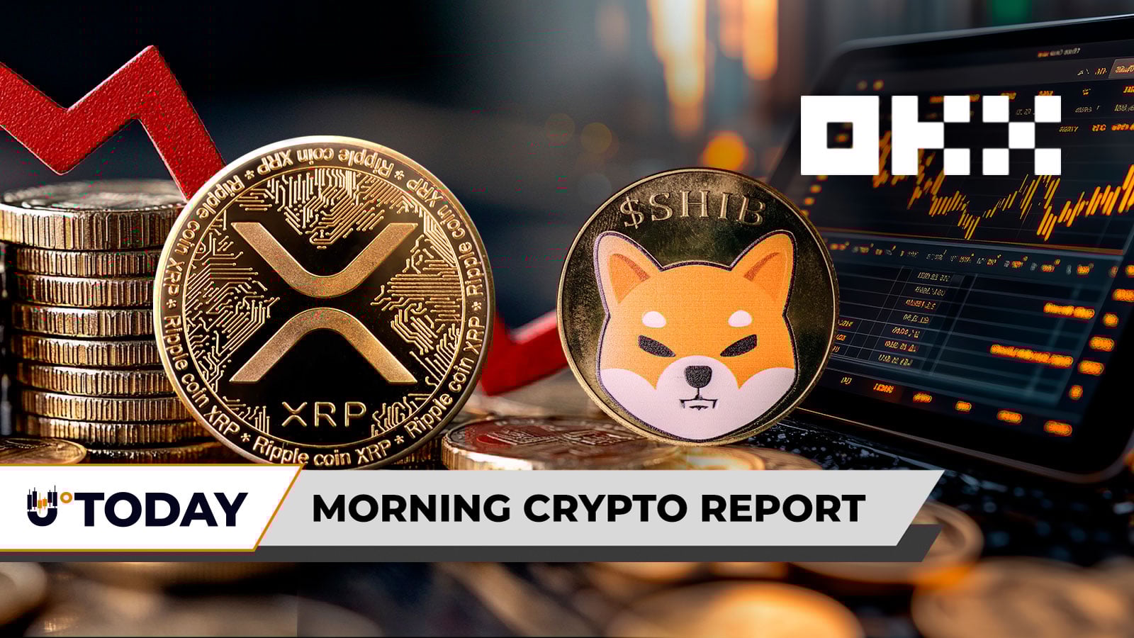 Article image for XRP Records 8-Year Q1 Low: Can It Be Bottom? 32.86 Billion Shiba Inu (SHIB) Goes Offline on OKX, Bitcoin Mogul Michael Saylor Signals New Billion-Dollar BTC Push With 'Laser Eyes' — Morning Crypto Report
