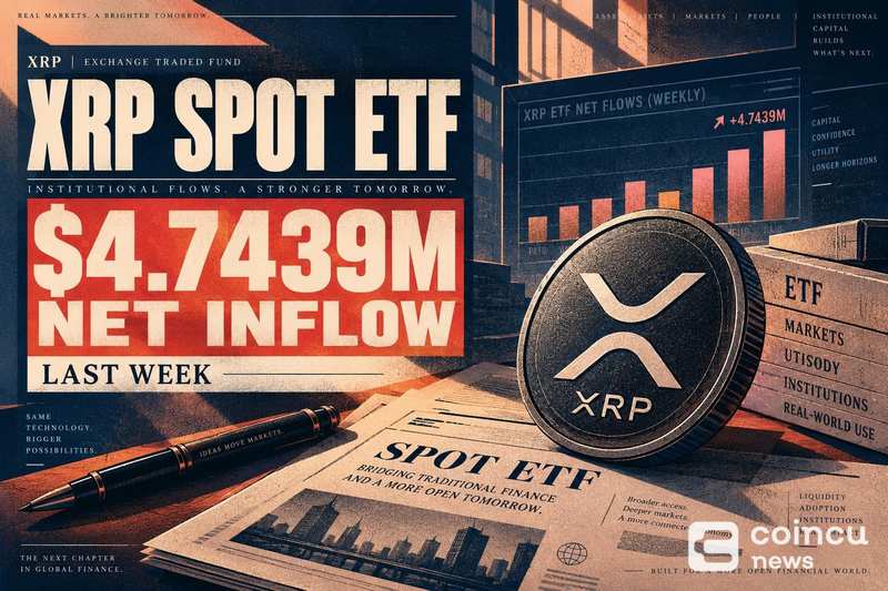 XRP Spot ETF Sees $4.7439M Net Inflow Last Week