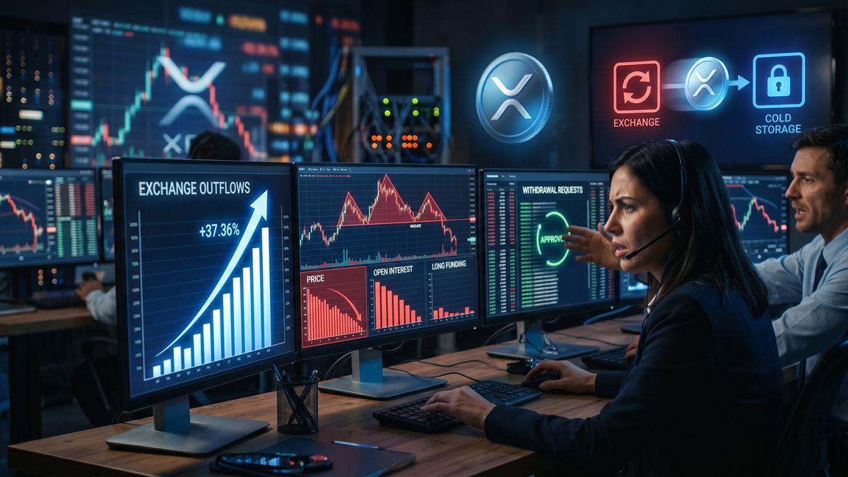 XRP Withdrawals Spike Sharply While Market Structure Stays Under Pressure