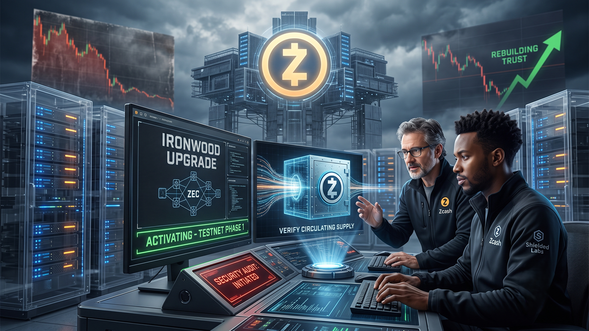 Zcash Ironwood Upgrade Nears as Developers Push to Rebuild Trust After ZEC Crash