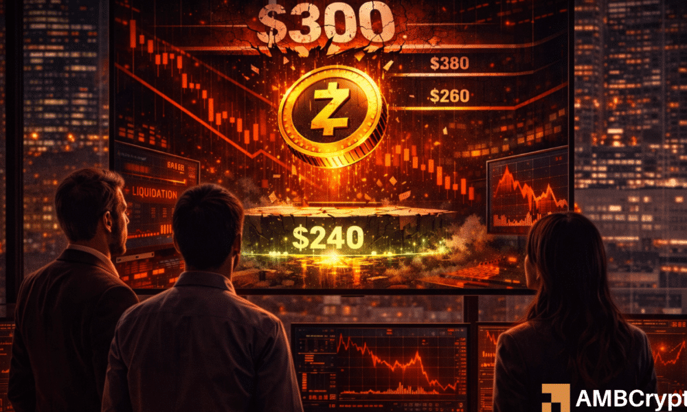 ZEC breaks $300 support as bears tighten grip – $200 next for Zcash IF